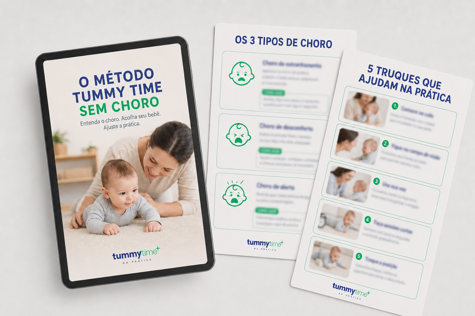 Mockup de Método Tummy Time Sem Choro